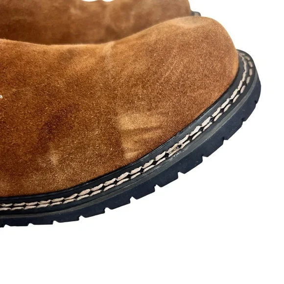 Traditional German Leather Trachten Oktoberfest Suede Leather Shoes EU 44 US 10